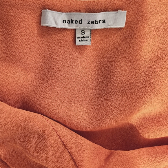 Naked Zebra Wrap Cami Blouse Tank Top Small - Picture 6 of 9